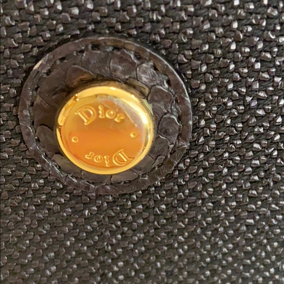 Dior Detective Python Skin Leather and Canvas Tote - Picture 7 of 8